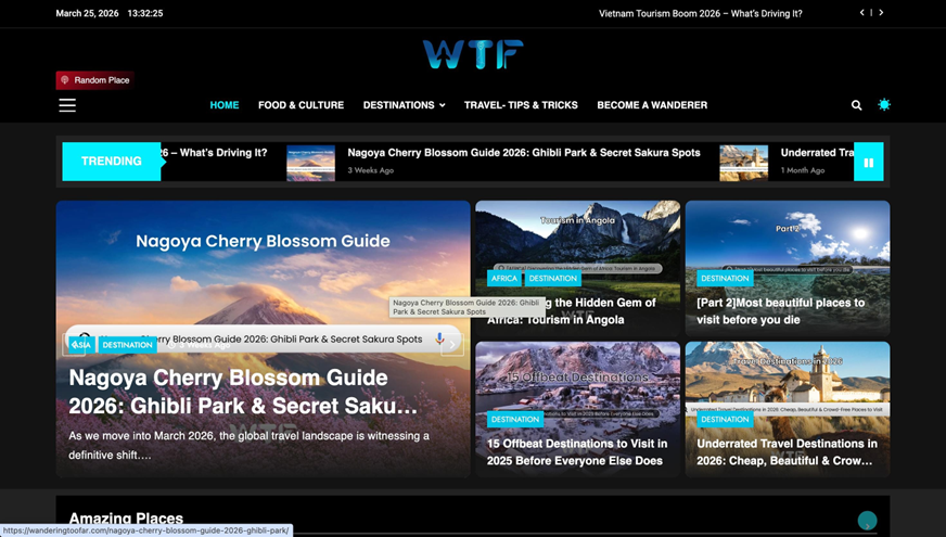 WanderingTooFar.com: Exploring a Travel Blog Built for Real Experiences